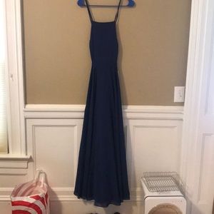 Lulus Blue Maxi Bridesmaid Dress
